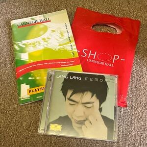 Autographed Lang Lang CD and Carnegie Hall playbill